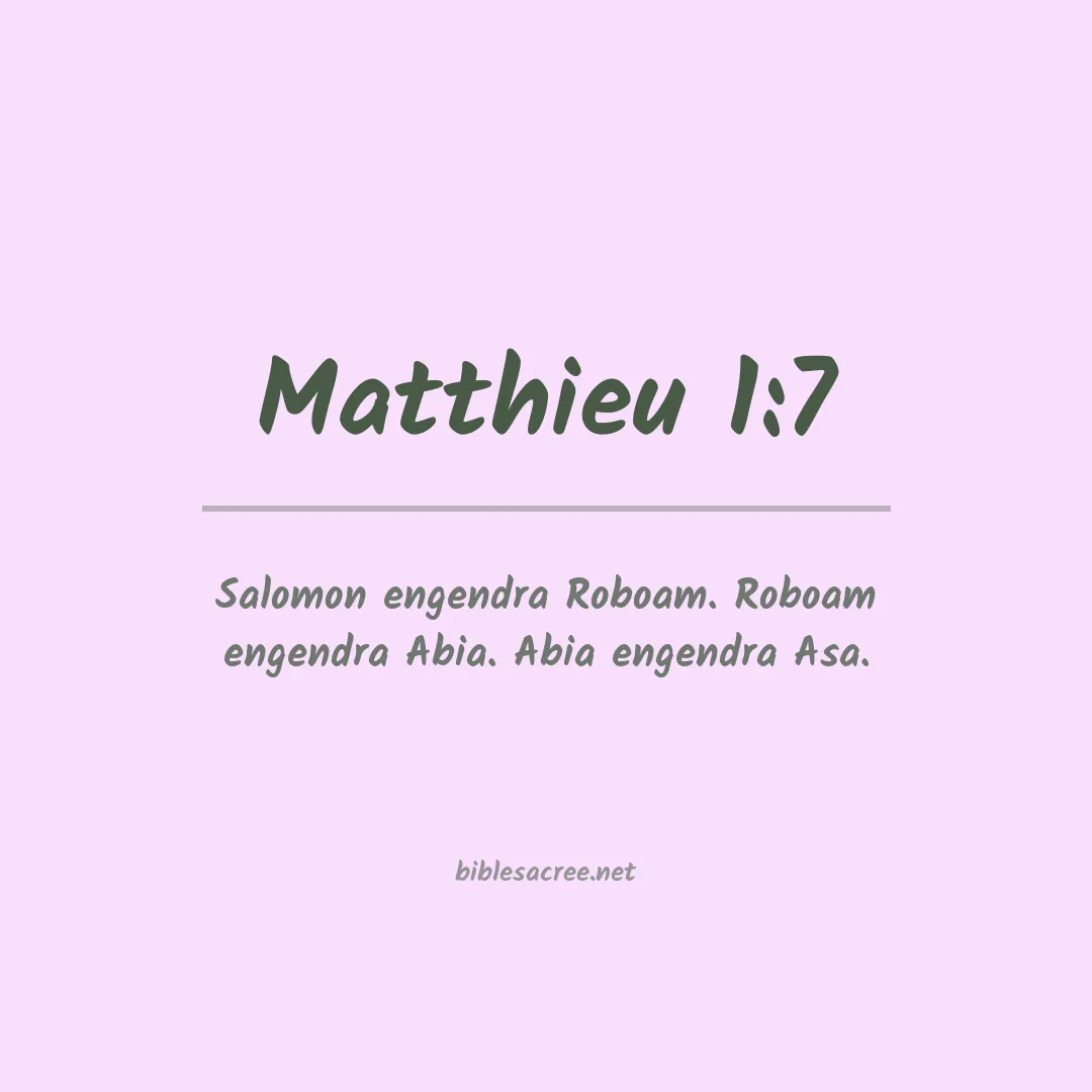 Matthieu - 1:7