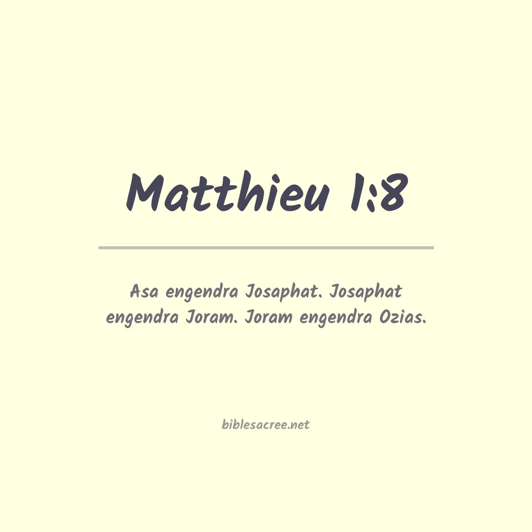 Matthieu - 1:8