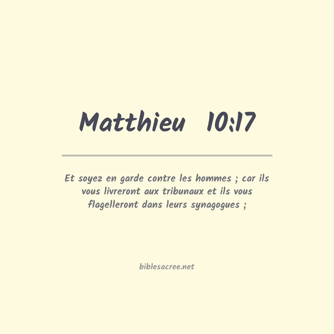 Matthieu  - 10:17