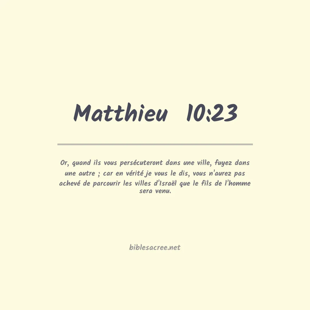 Matthieu  - 10:23