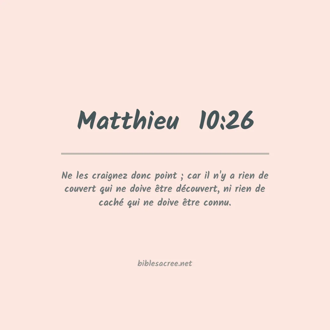 Matthieu  - 10:26