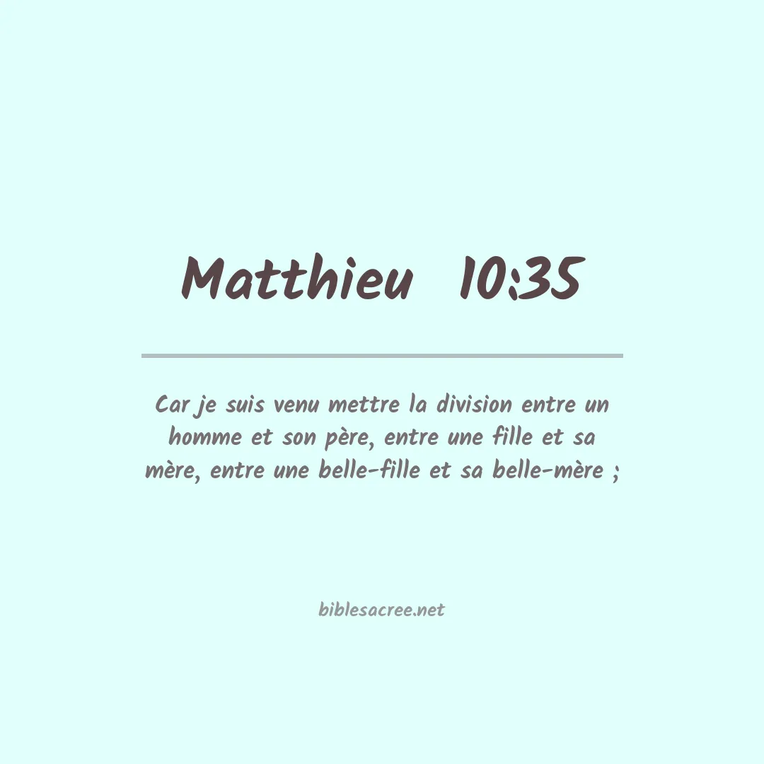 Matthieu  - 10:35