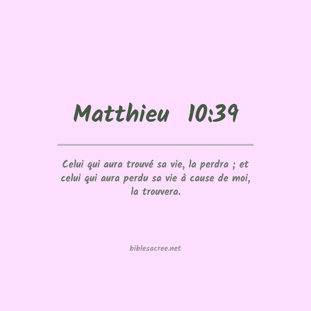 Matthieu  - 10:39