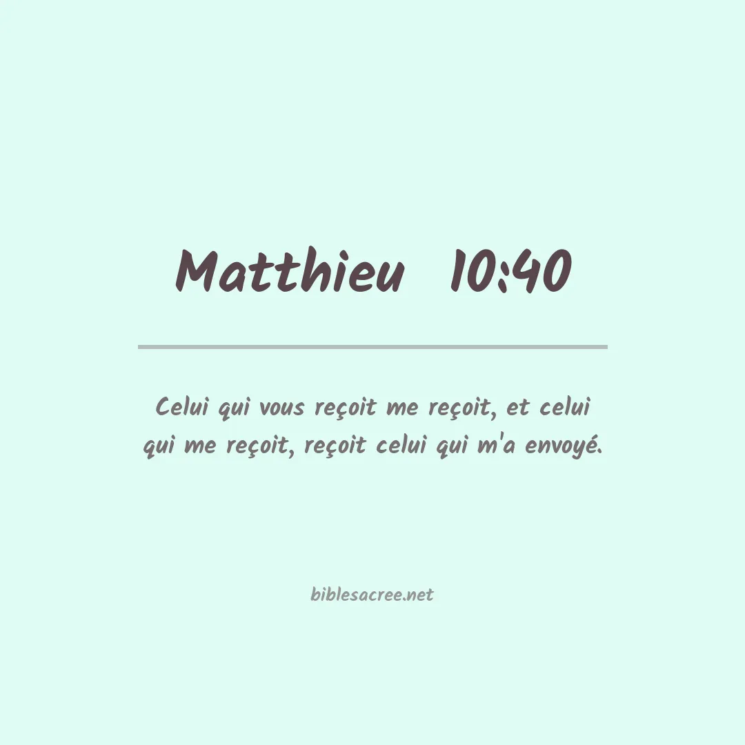 Matthieu  - 10:40