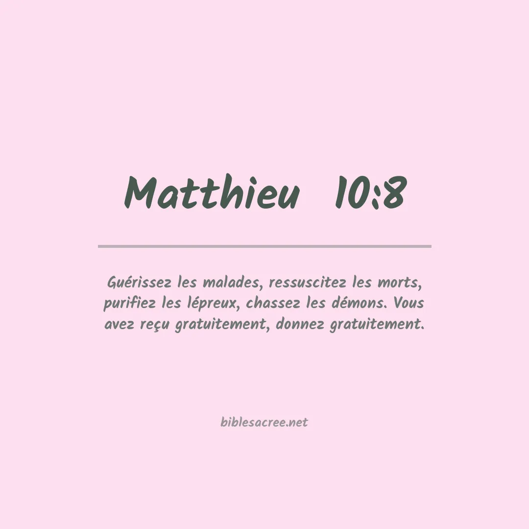 Matthieu  - 10:8