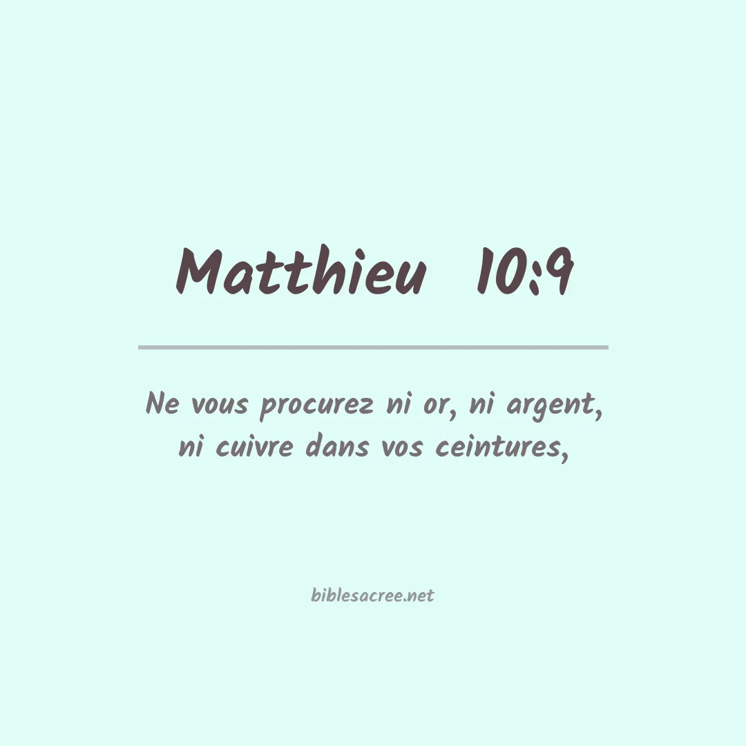 Matthieu  - 10:9
