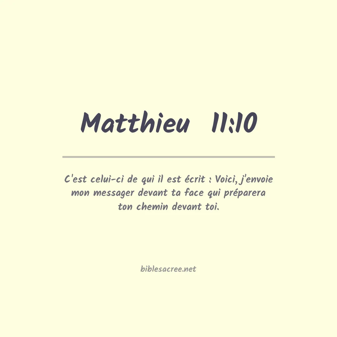 Matthieu  - 11:10