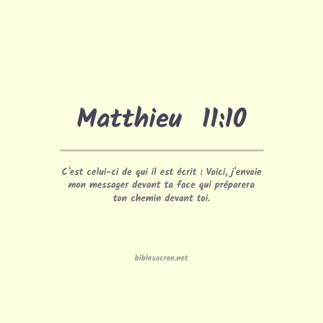 Matthieu - 11:10