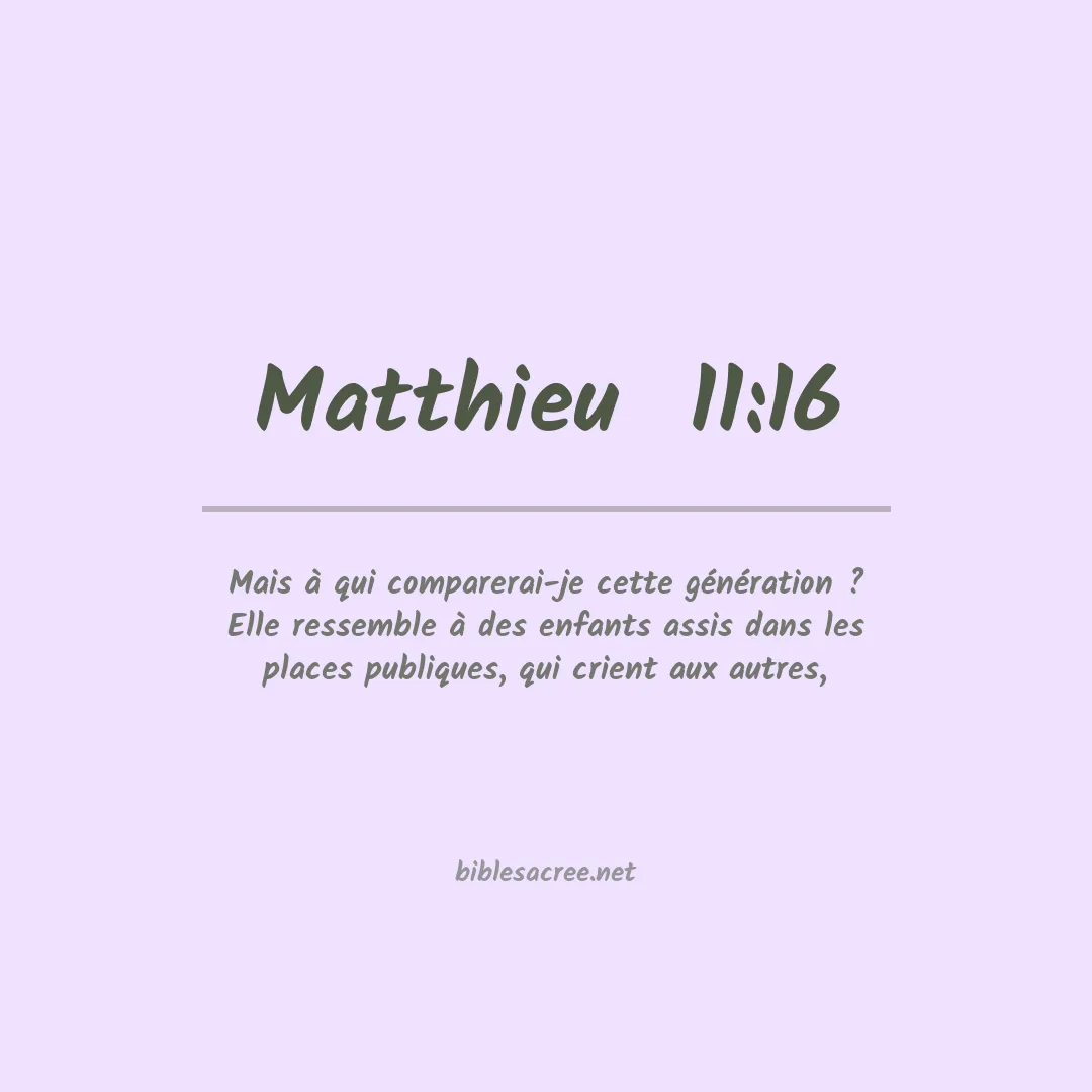 Matthieu - 11:16