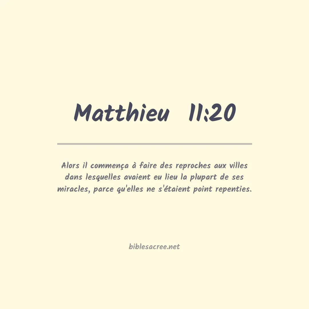 Matthieu  - 11:20