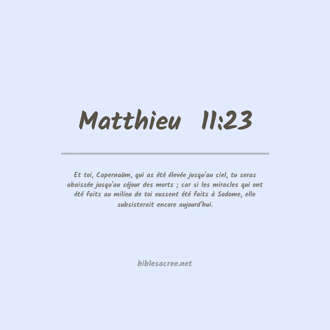 Matthieu  - 11:23