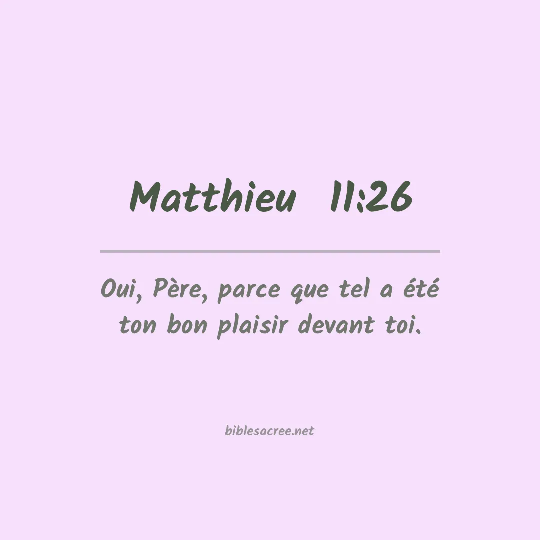 Matthieu - 11:26