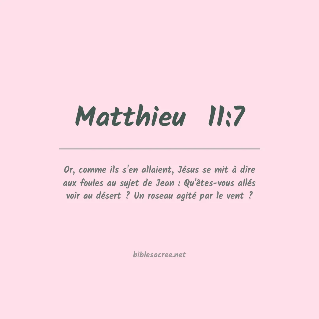 Matthieu - 11:7