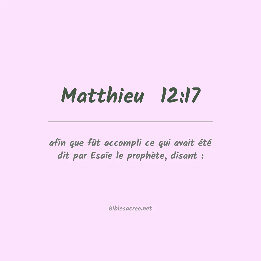 Matthieu  - 12:17