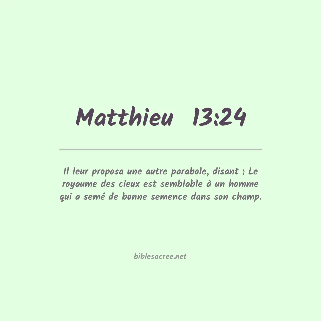Matthieu  - 13:24