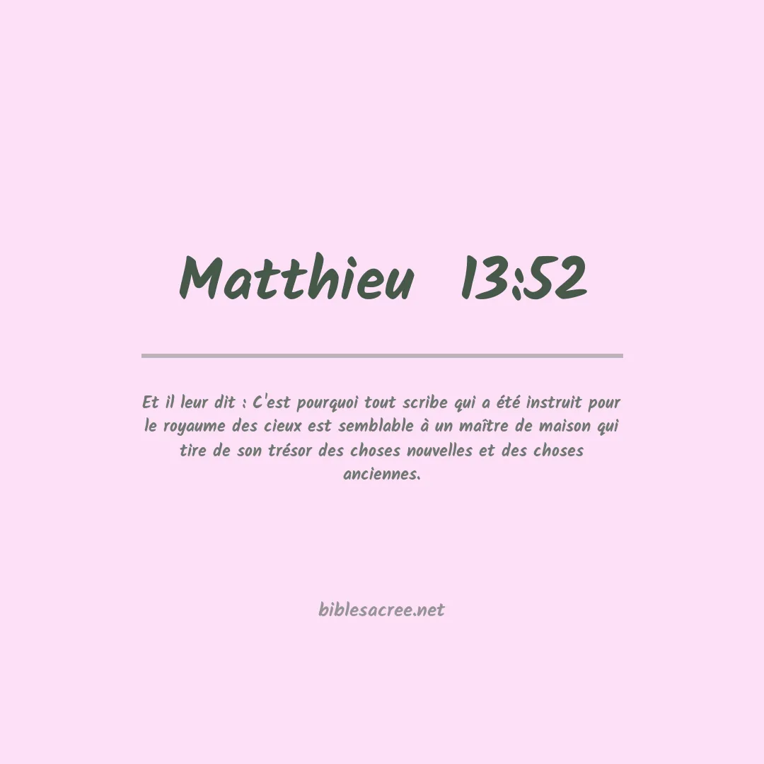 Matthieu  - 13:52