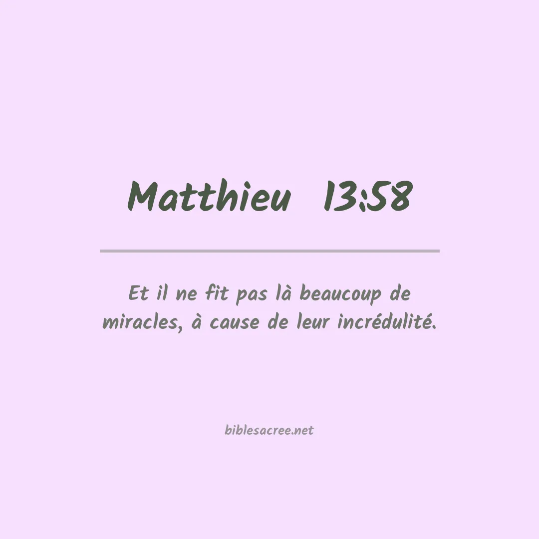 Matthieu  - 13:58