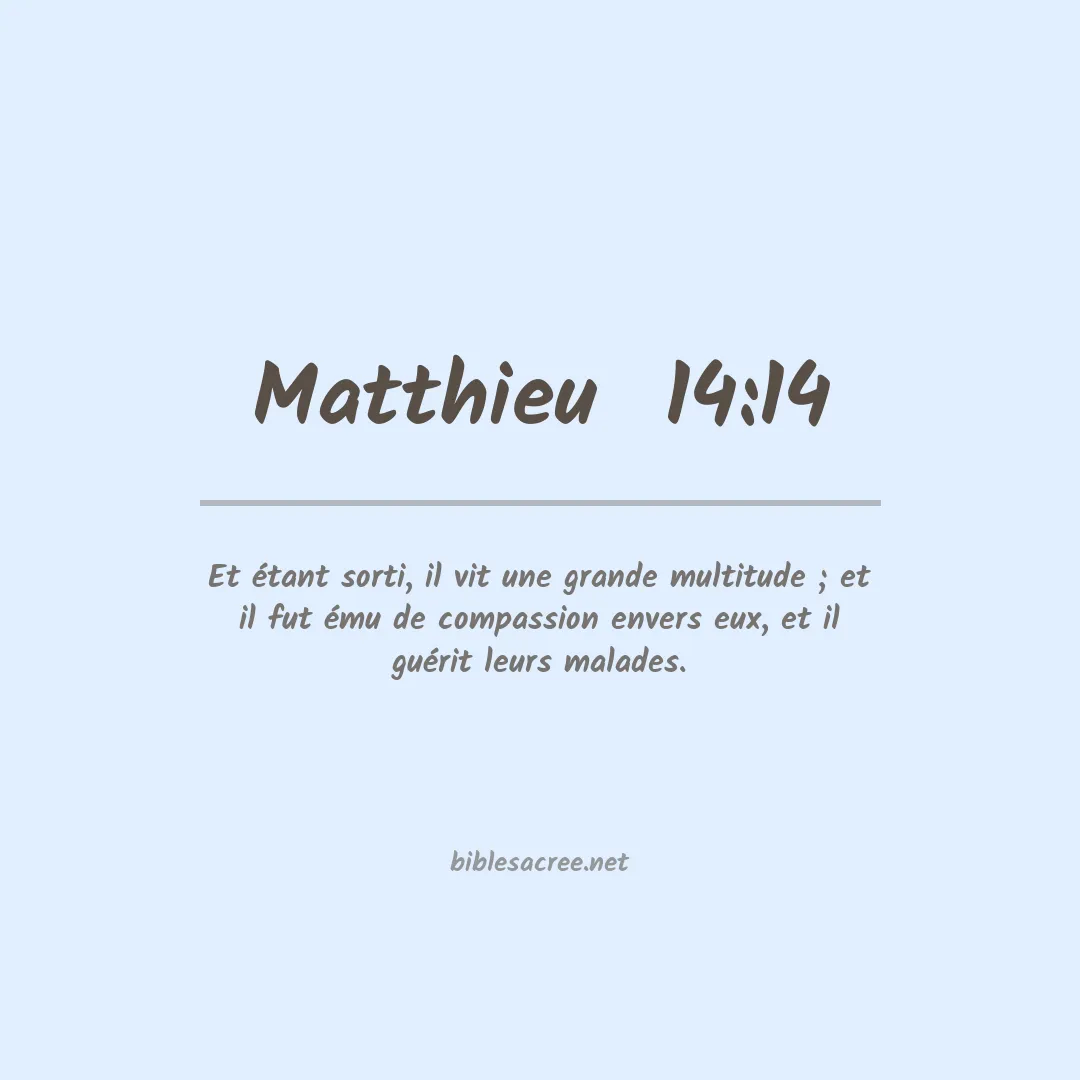 Matthieu  - 14:14
