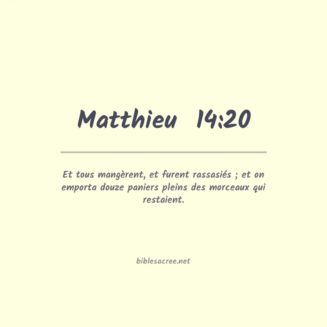 Matthieu  - 14:20