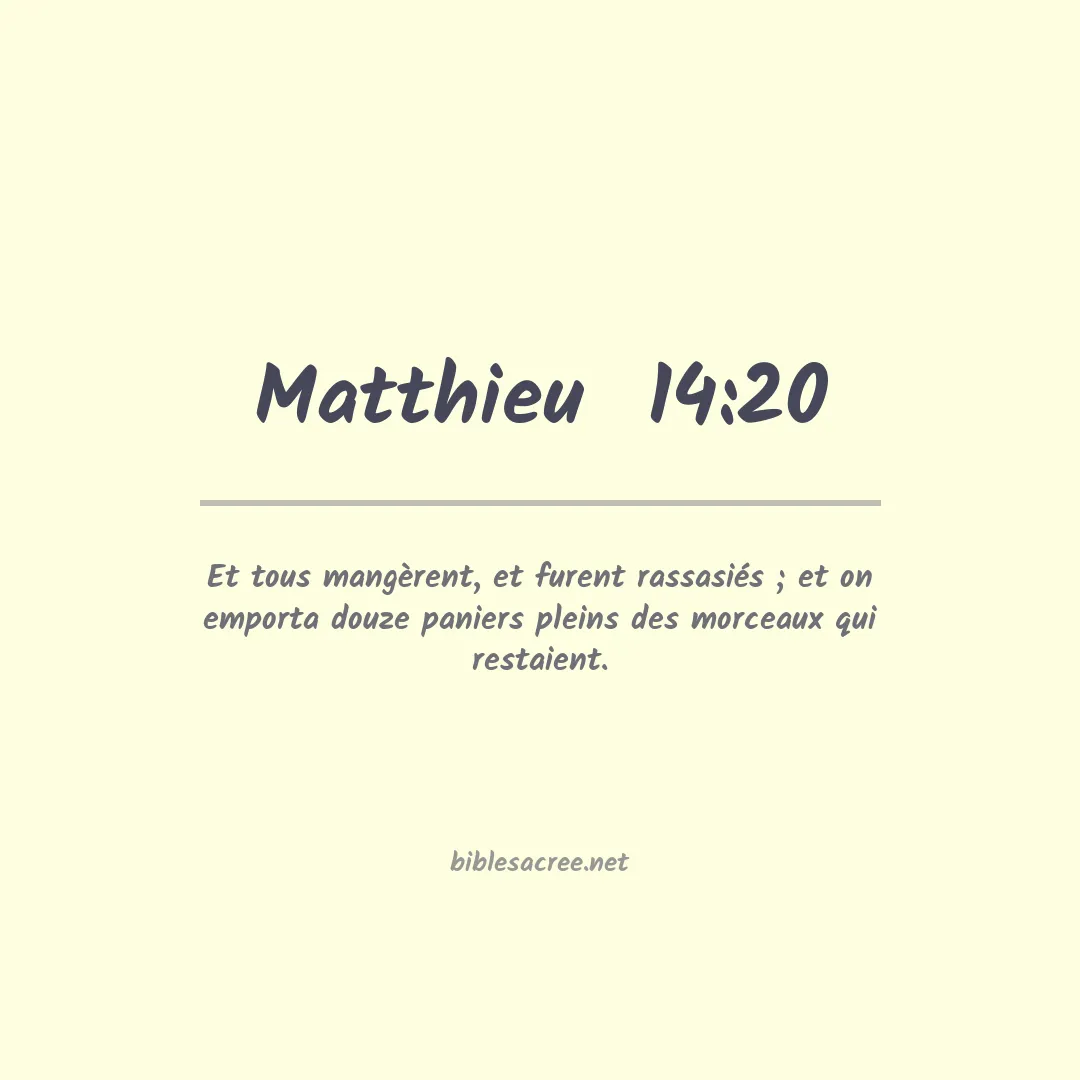Matthieu - 14:20