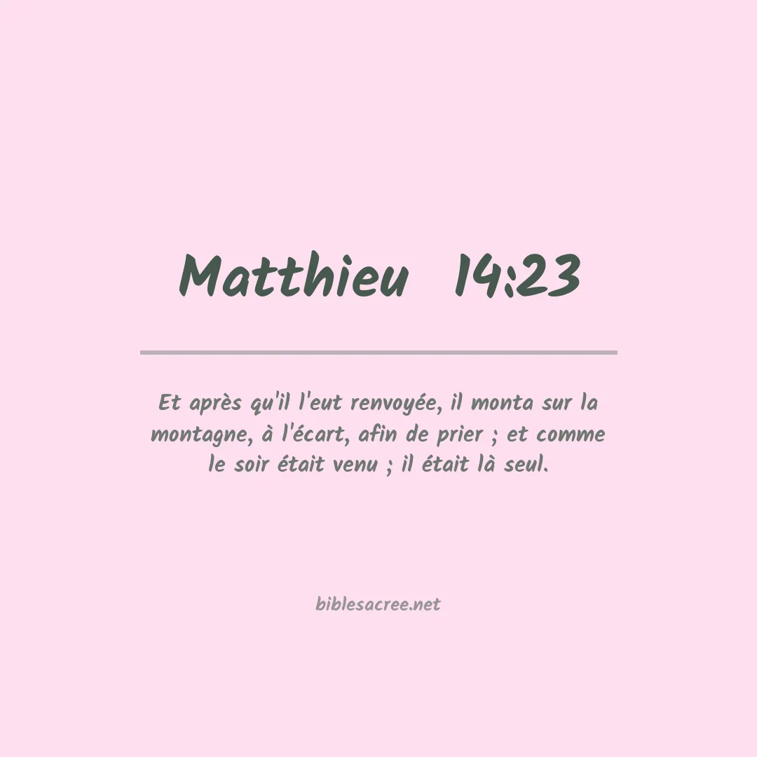 Matthieu  - 14:23