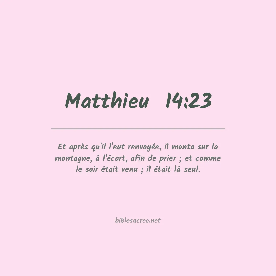 Matthieu - 14:23