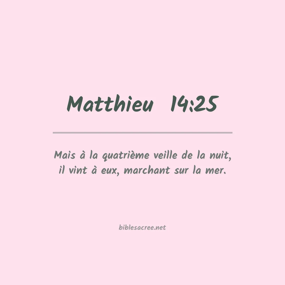 Matthieu  - 14:25