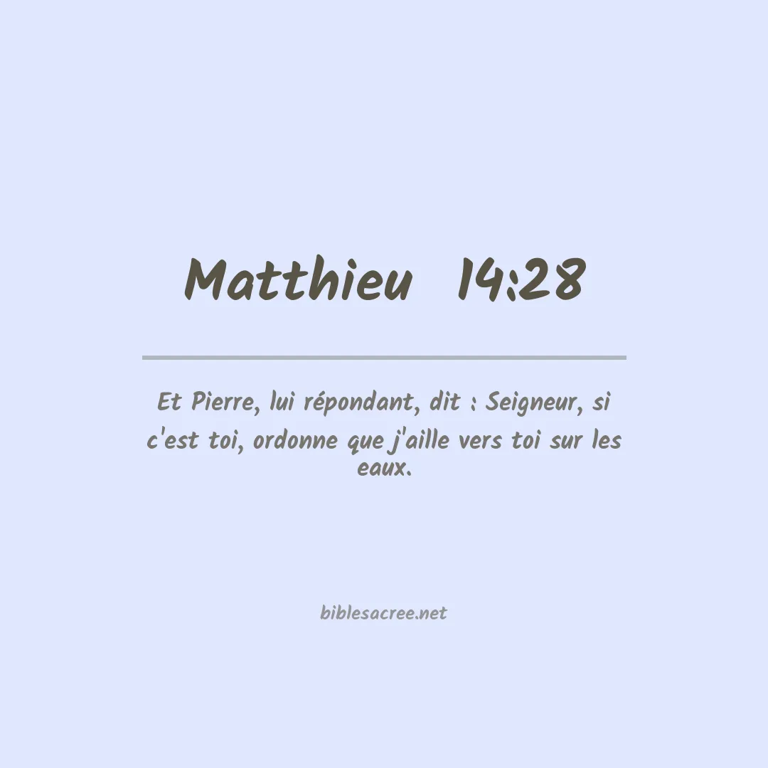 Matthieu  - 14:28