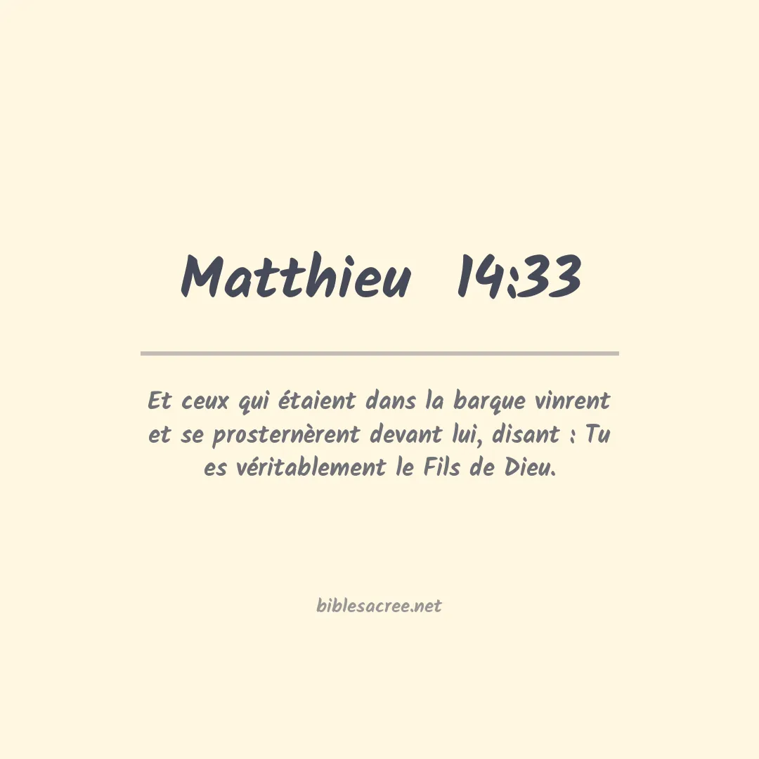 Matthieu - 14:33