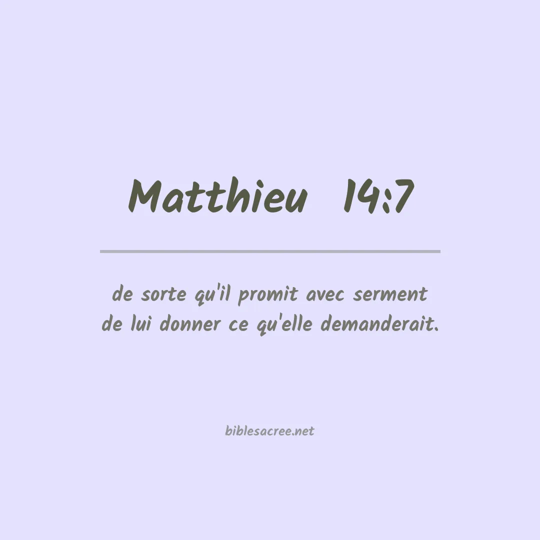 Matthieu  - 14:7