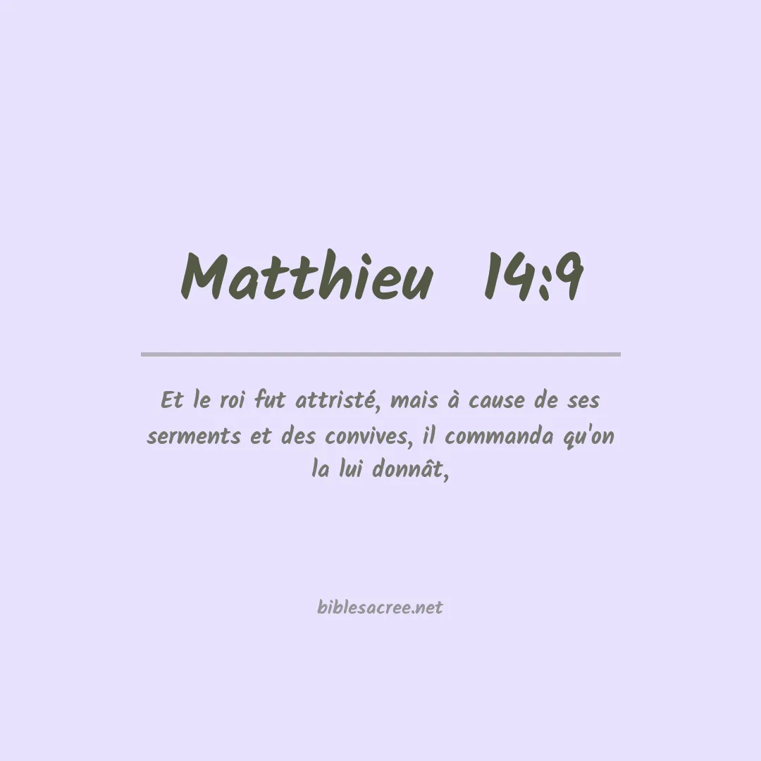 Matthieu  - 14:9