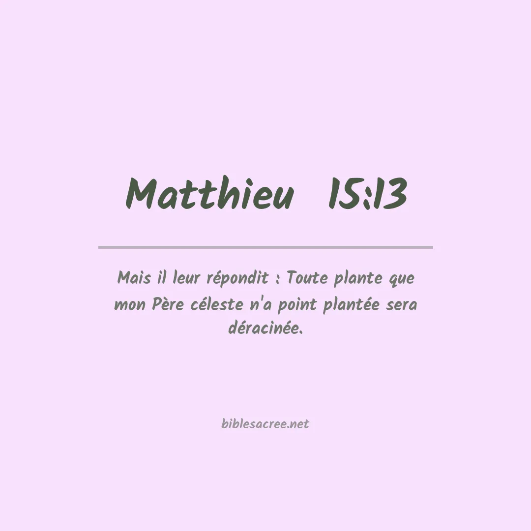 Matthieu  - 15:13