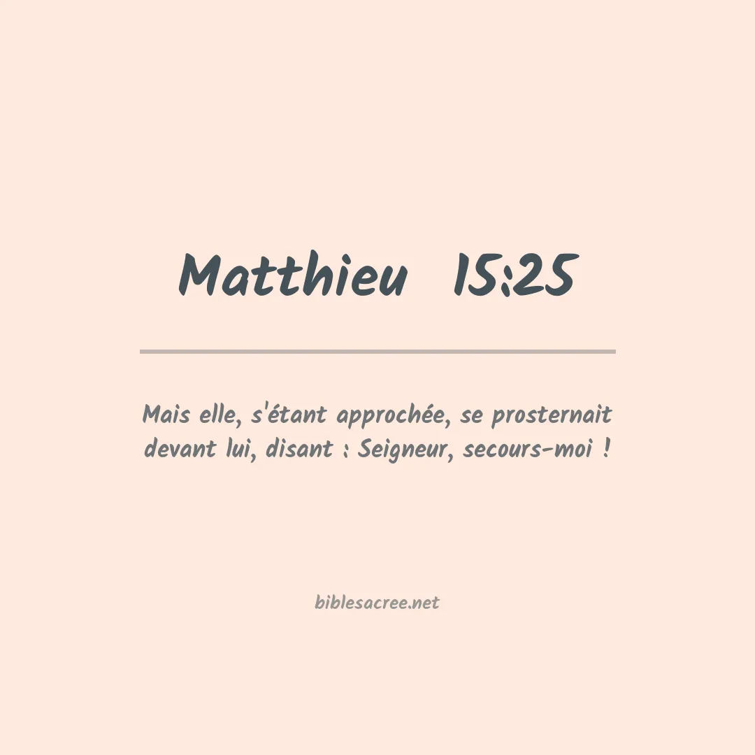 Matthieu  - 15:25