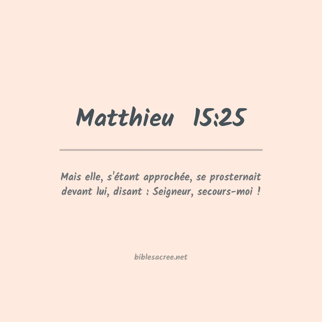 Matthieu - 15:25