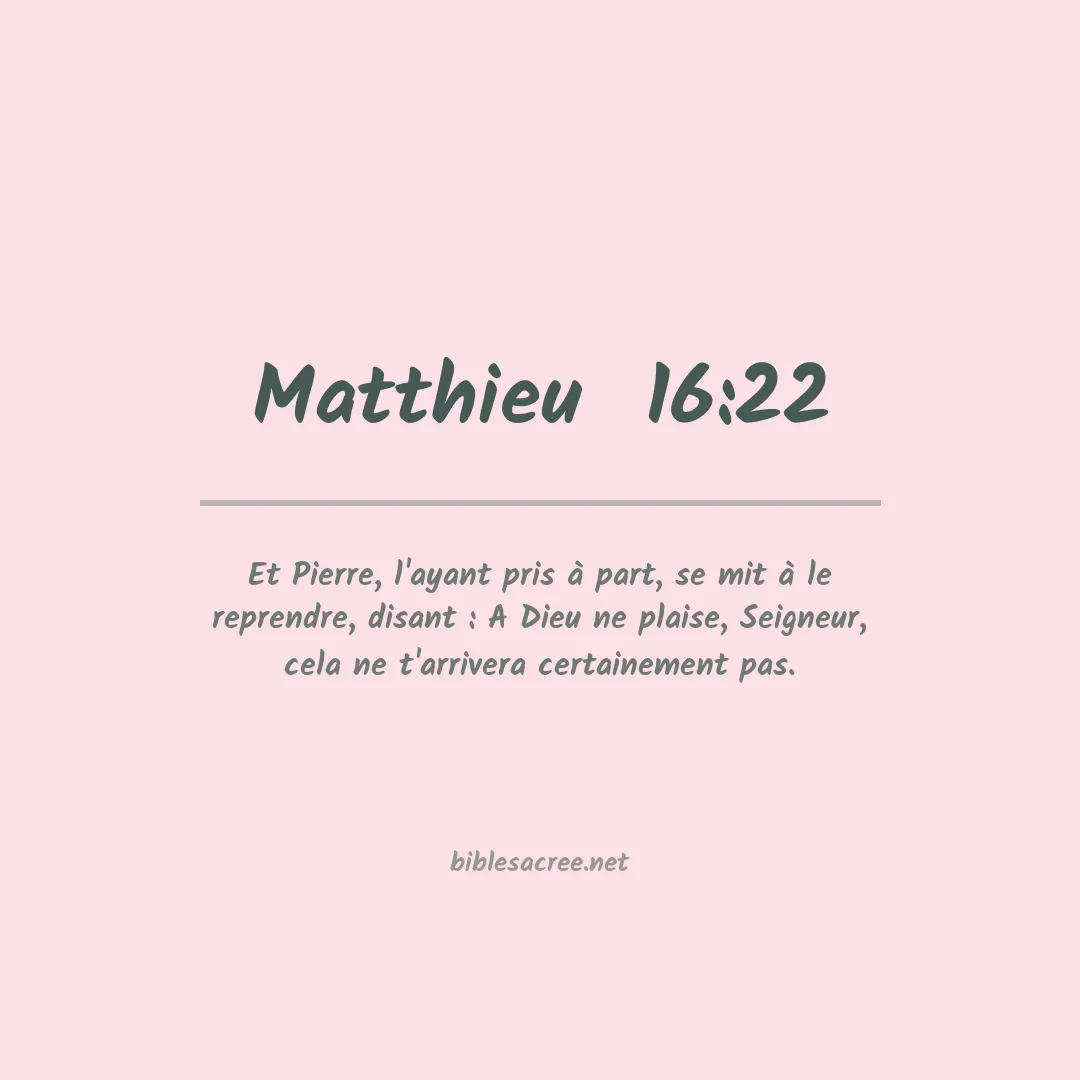 Matthieu  - 16:22