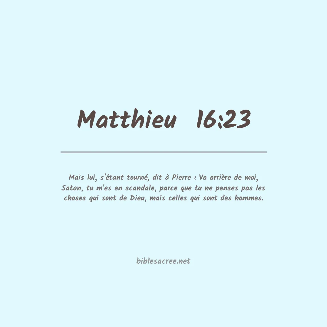 Matthieu  - 16:23