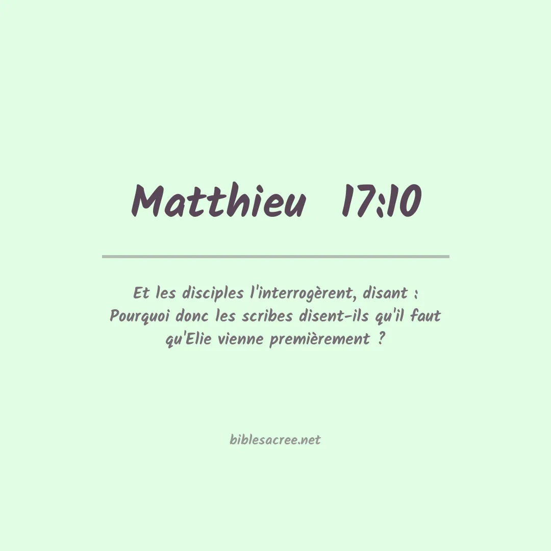 Matthieu  - 17:10