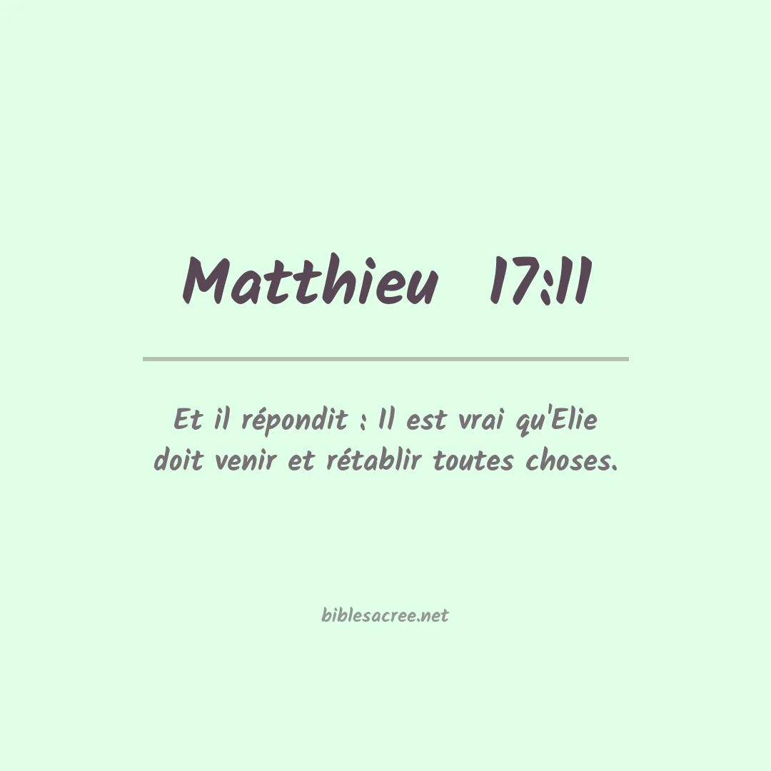 Matthieu  - 17:11