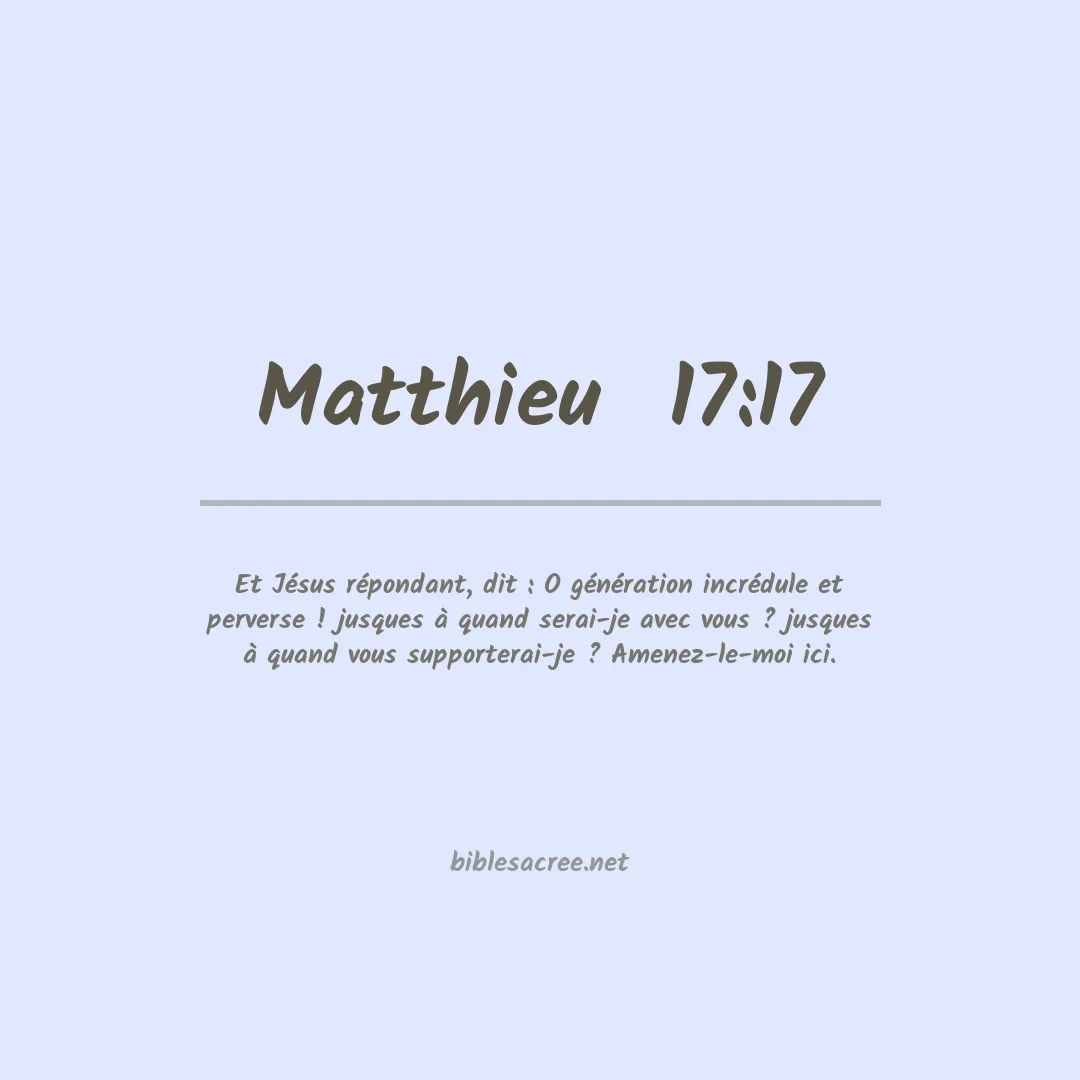 Matthieu  - 17:17