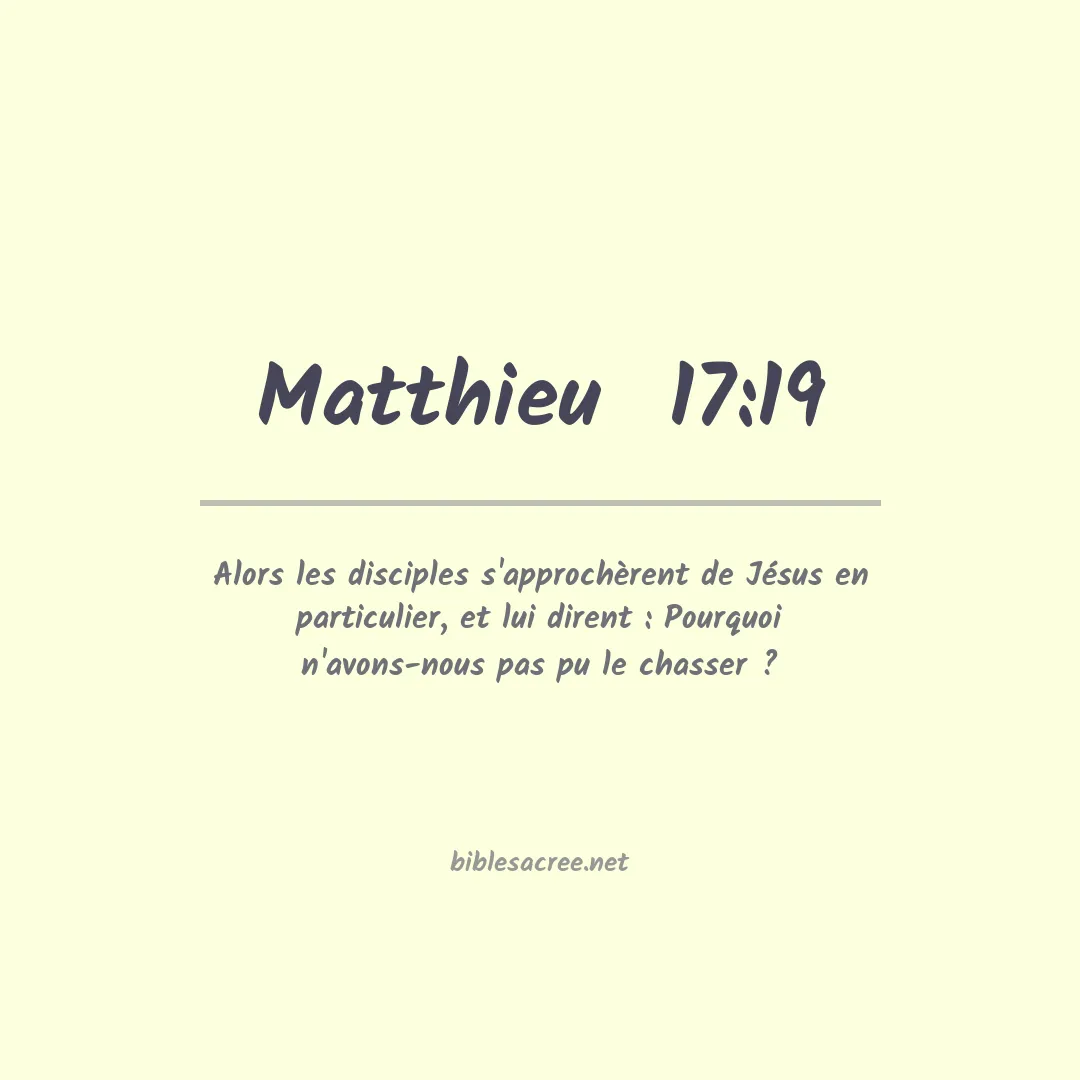 Matthieu  - 17:19