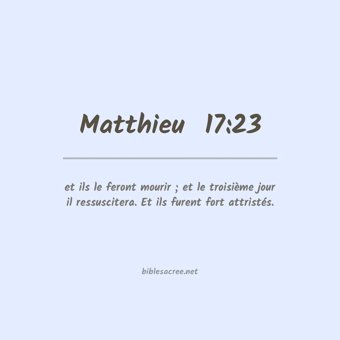 Matthieu  - 17:23