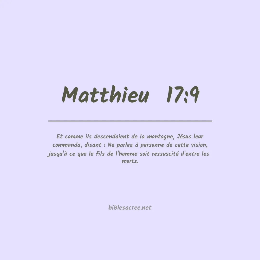 Matthieu  - 17:9