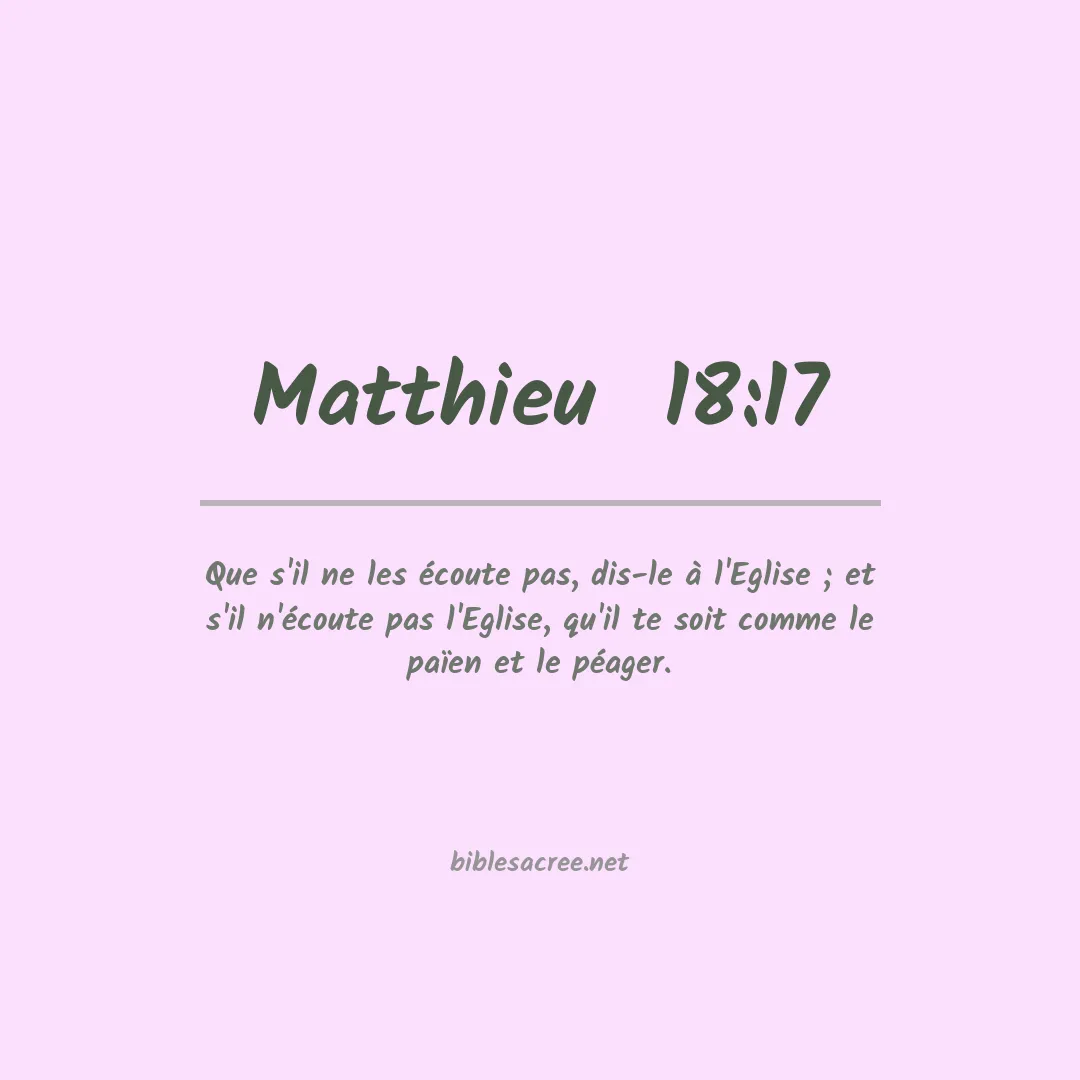 Matthieu  - 18:17