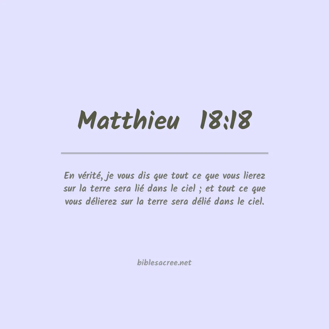 Matthieu  - 18:18