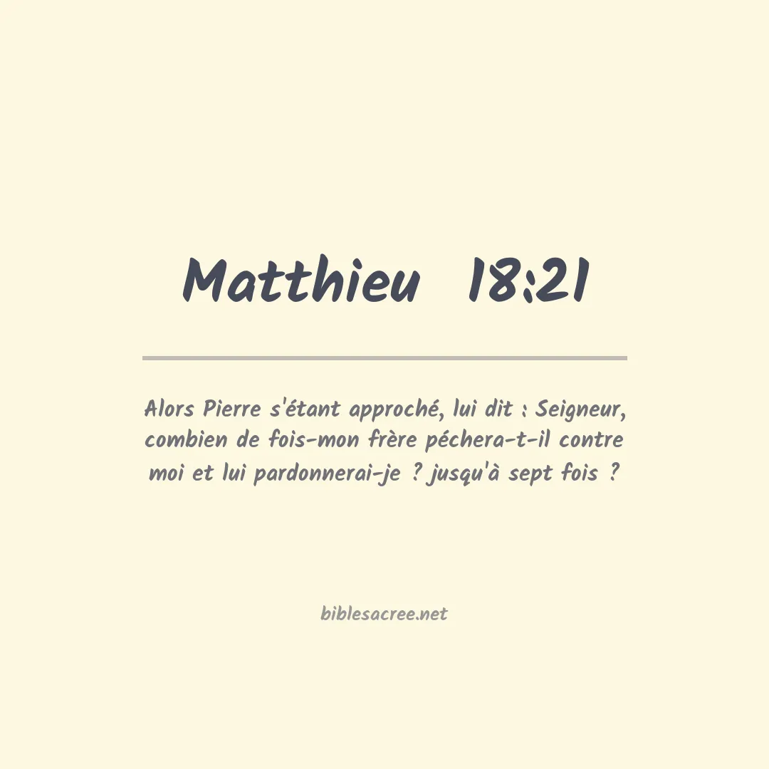 Matthieu  - 18:21