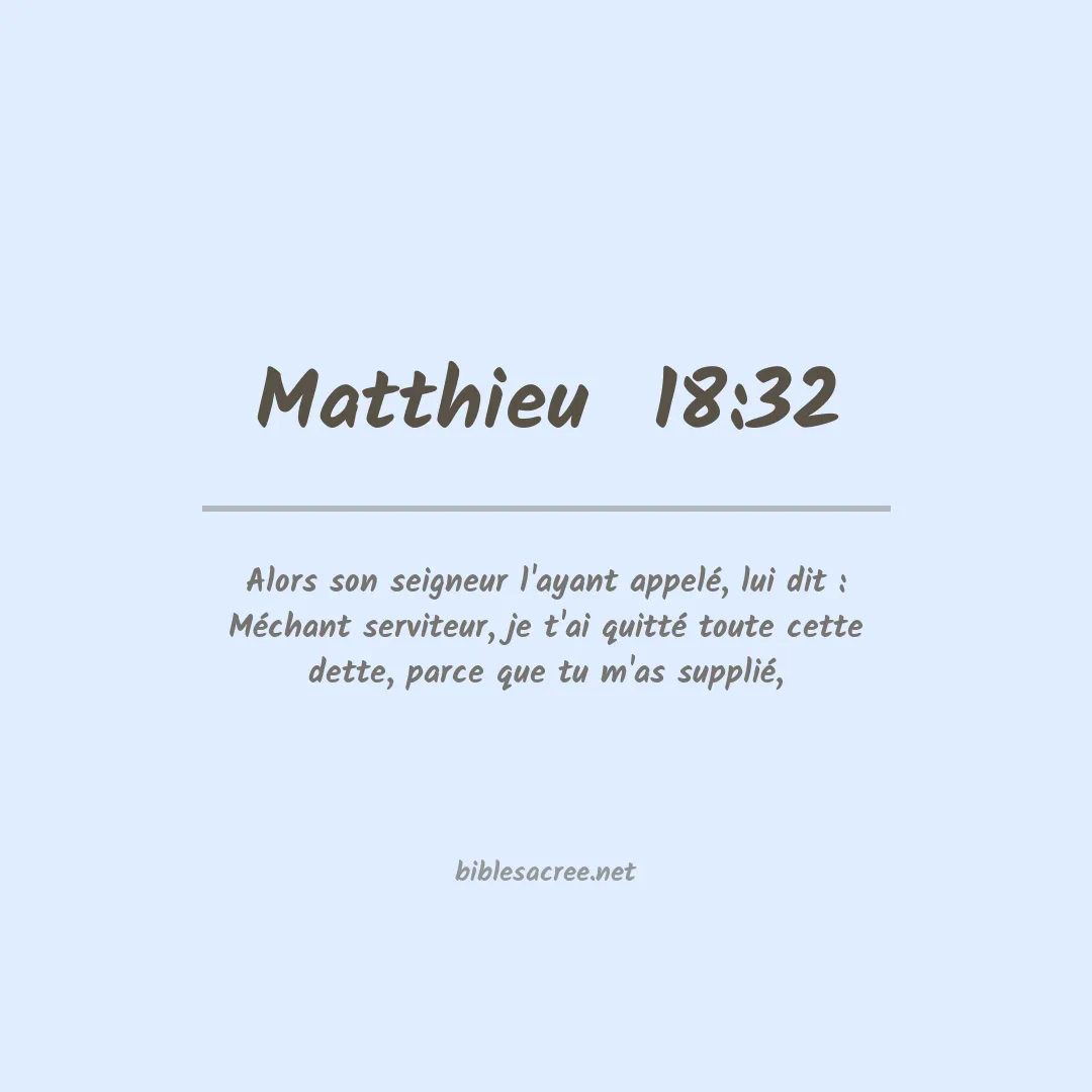 Matthieu  - 18:32