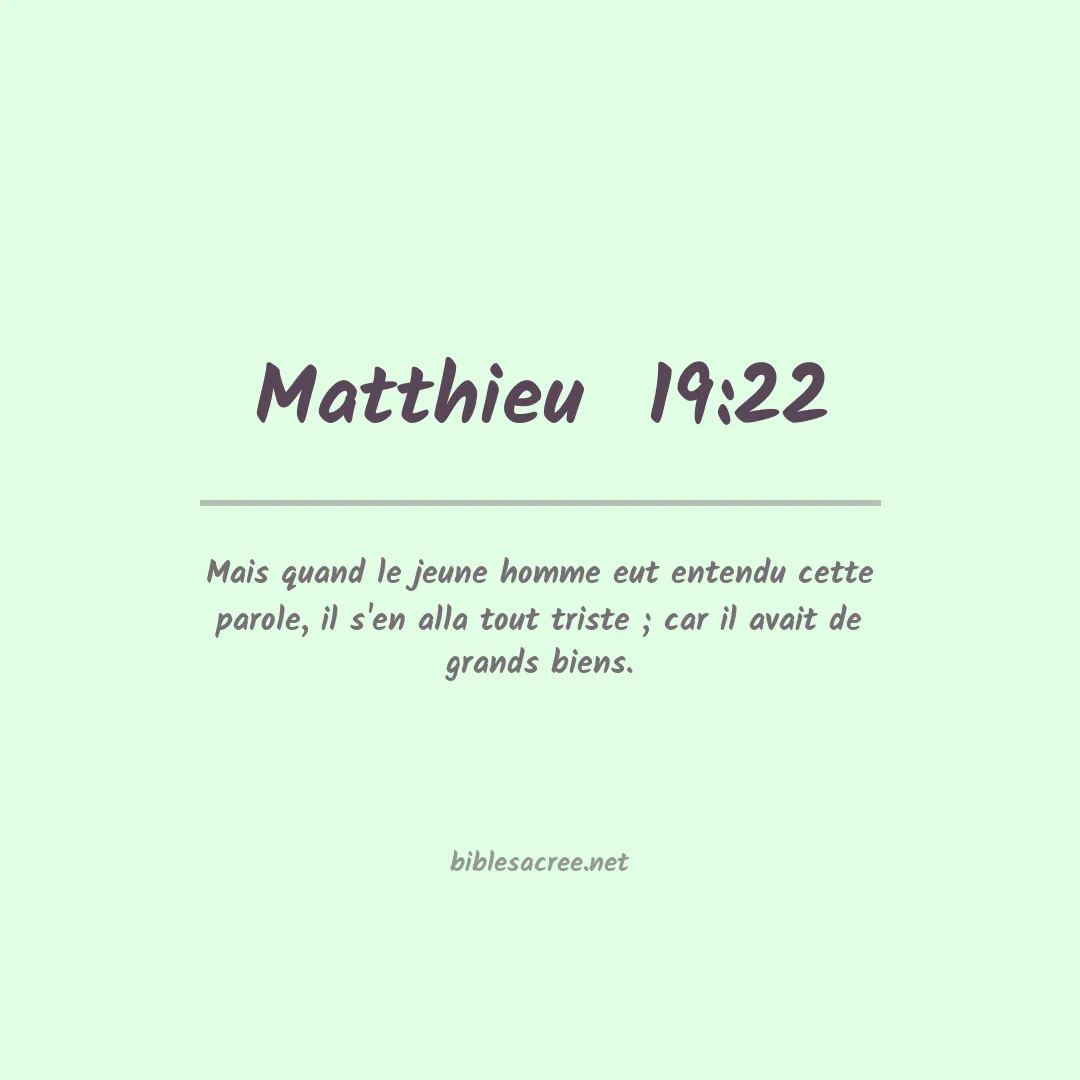 Matthieu  - 19:22