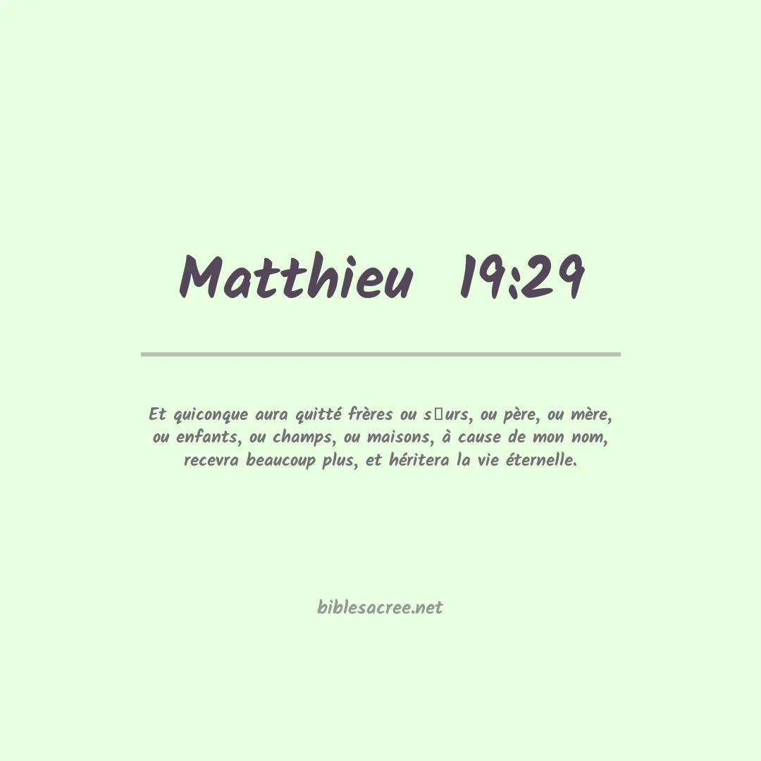 Matthieu  - 19:29