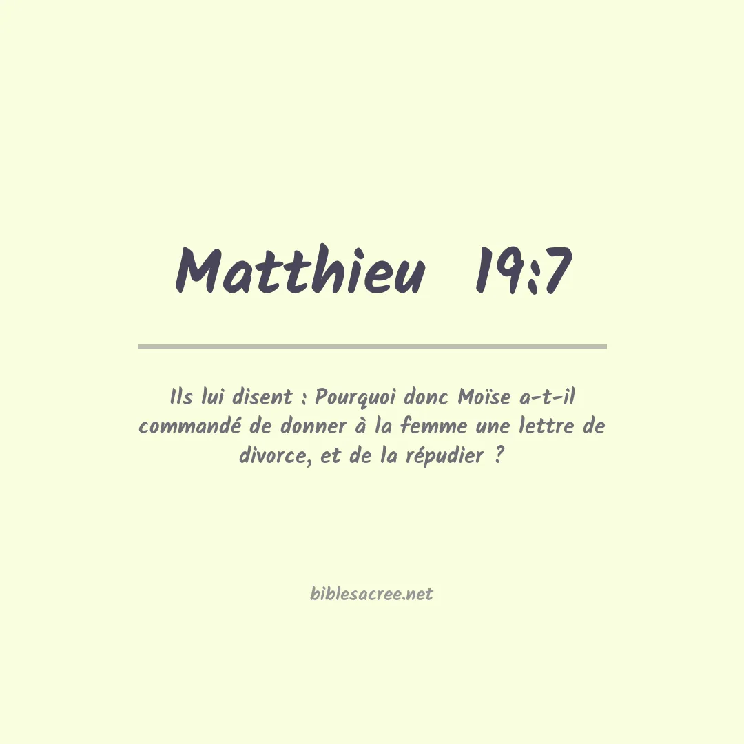 Matthieu  - 19:7