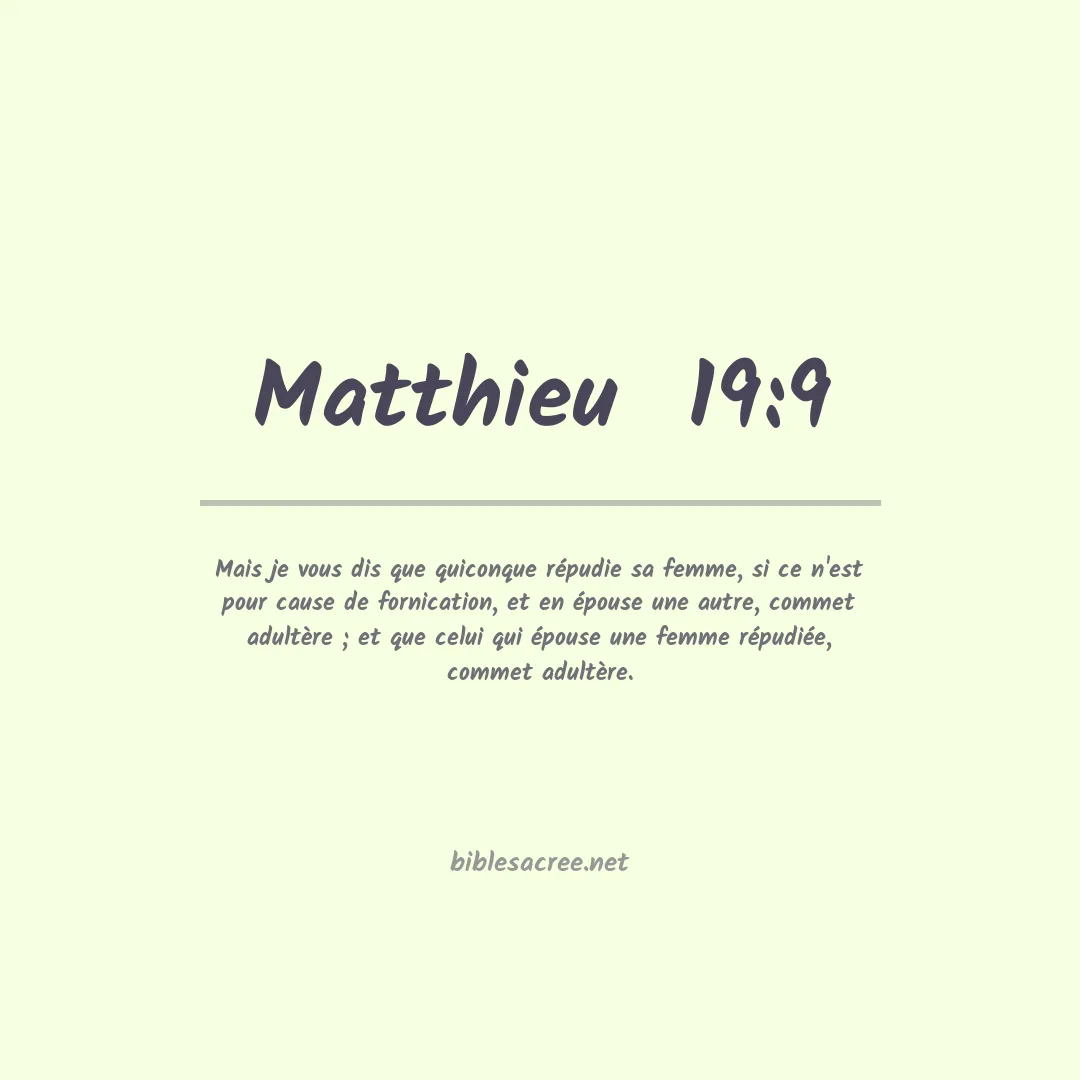 Matthieu  - 19:9